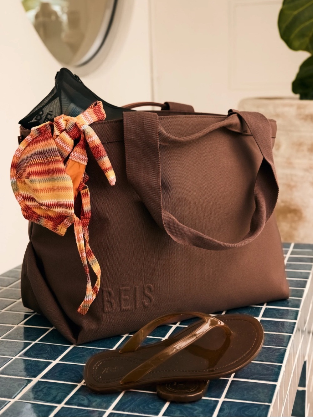 BEIS Travel Tote Maple Brown
